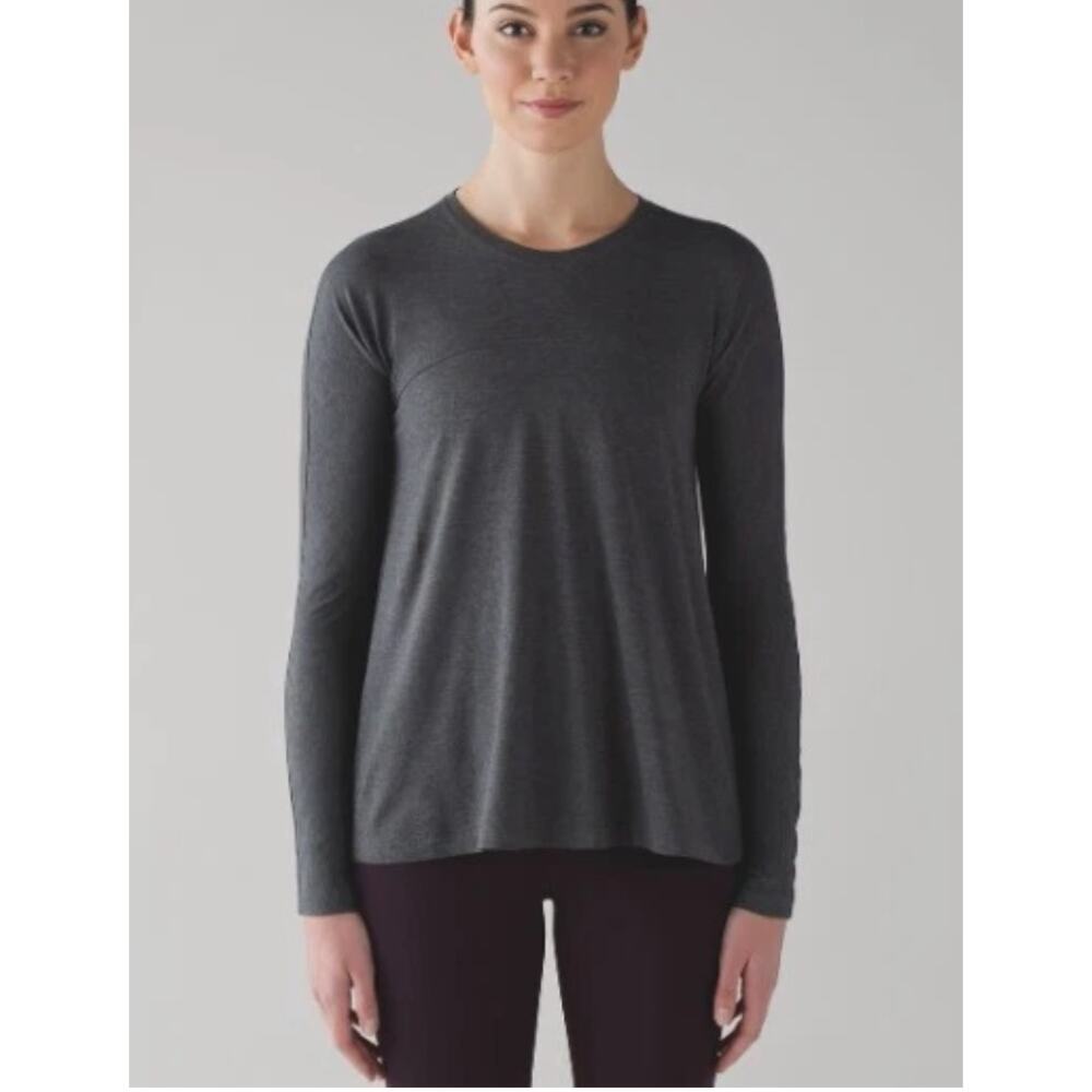 LULULEMON Acadia Long Sleeve Heathered Pitch Grey Gray Women's Size 4